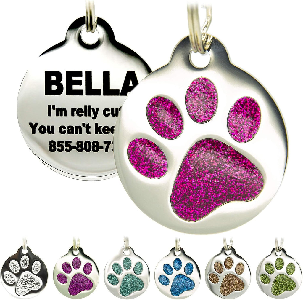 Pet tag enamel finish