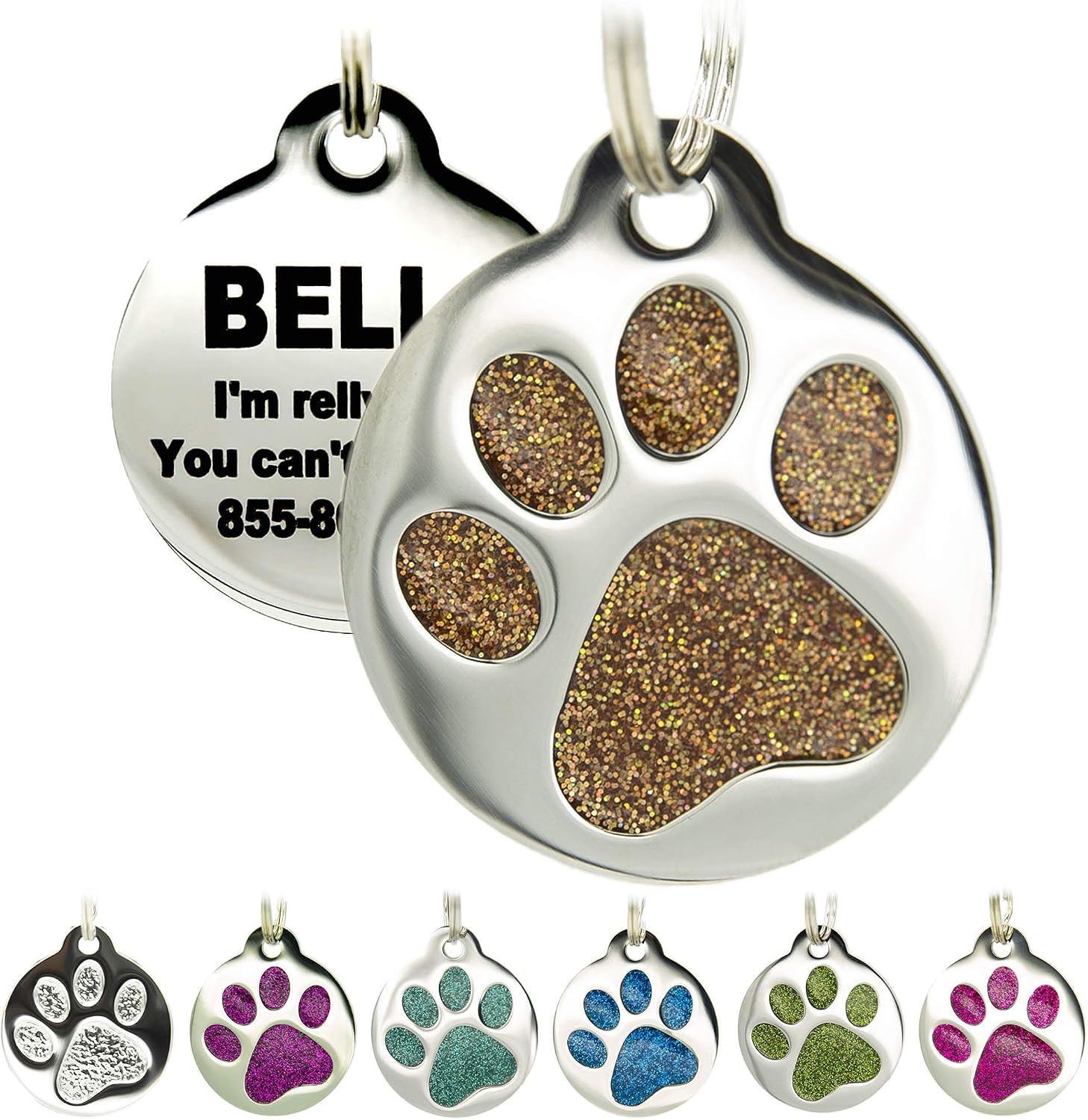 Pet tag size reference
