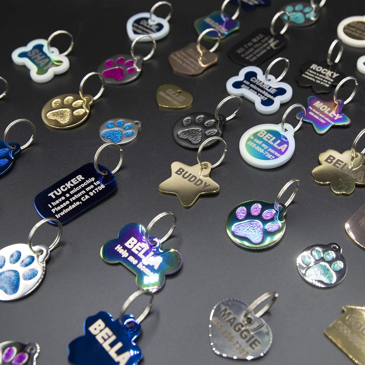 Pet tag on collar