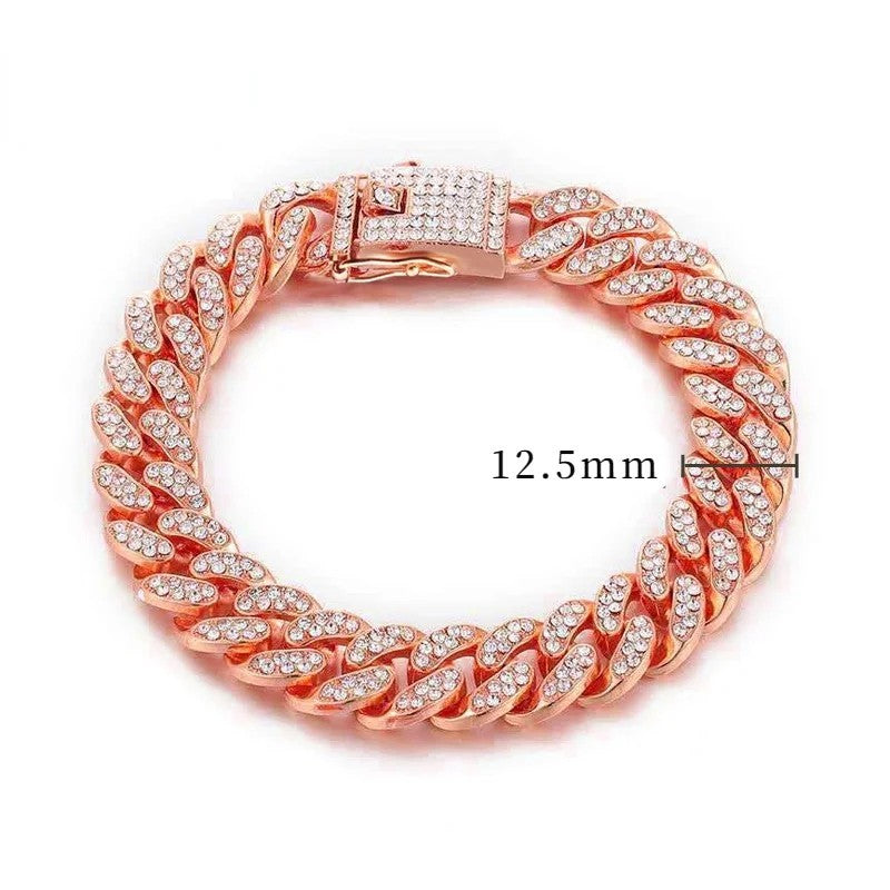 Pet chain collar finish