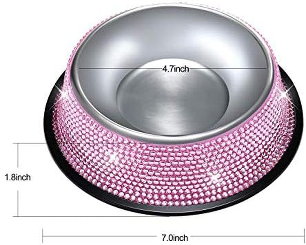 Bling pet bowl rhinestone detail