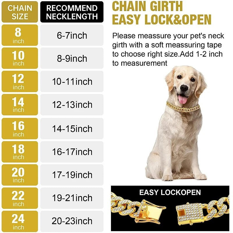 Pet chain collar colors