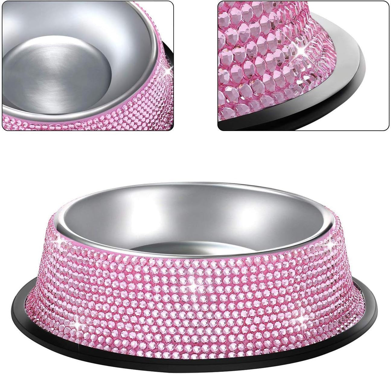 Bling pet bowl detail