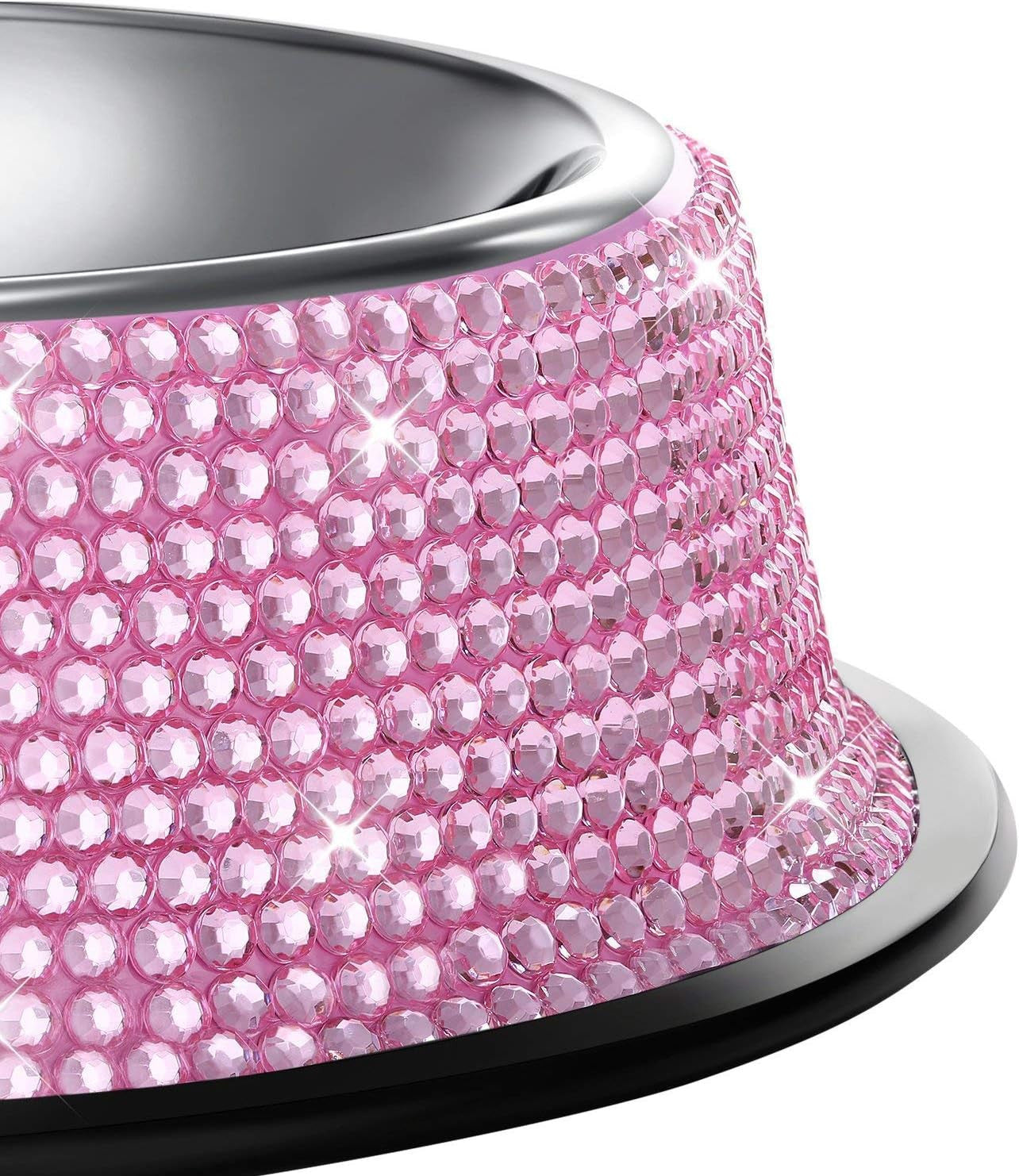 Bling pet bowl stainless interior