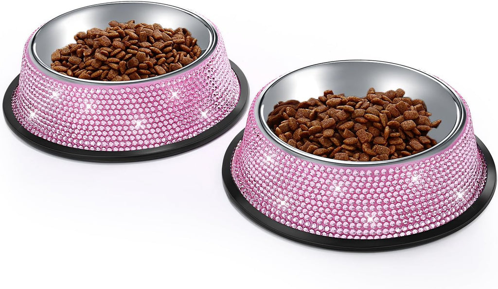 Bling pet bowl size