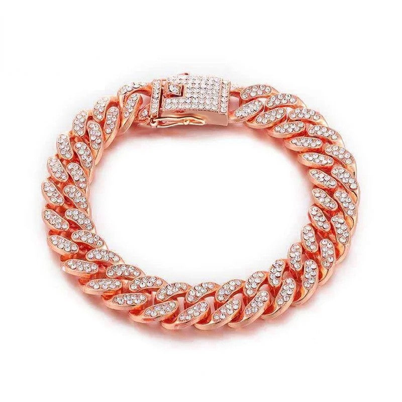 Pet chain collar bling
